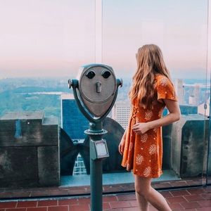 Floral Mustard Mini Dress from Target